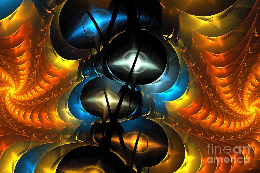 Abstract Digital Art - Sky Tubes by Kim Sy Ok