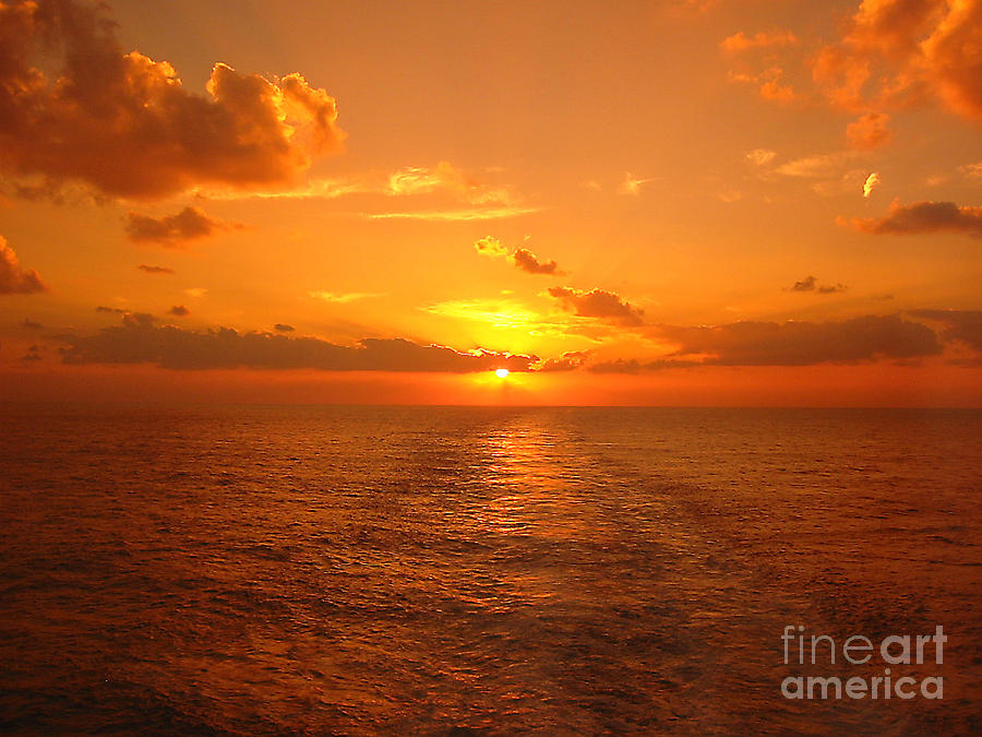 Sunset Photograph - Skyfire Sunset on Marco Island by Judee Stalmack