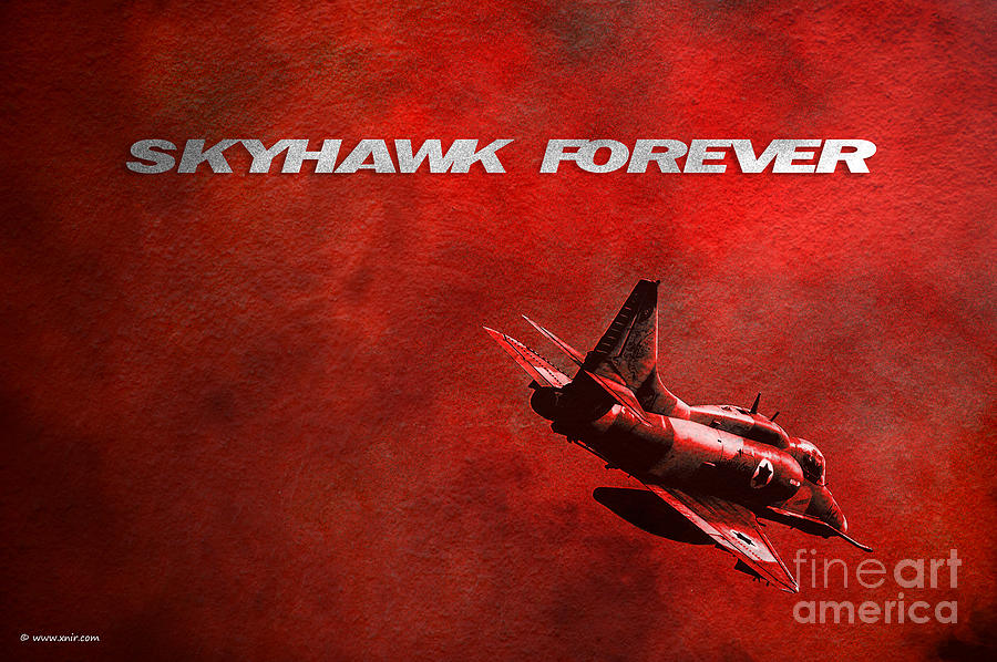 Skyhawk Forever Poster Mixed Media by Nir Ben-Yosef