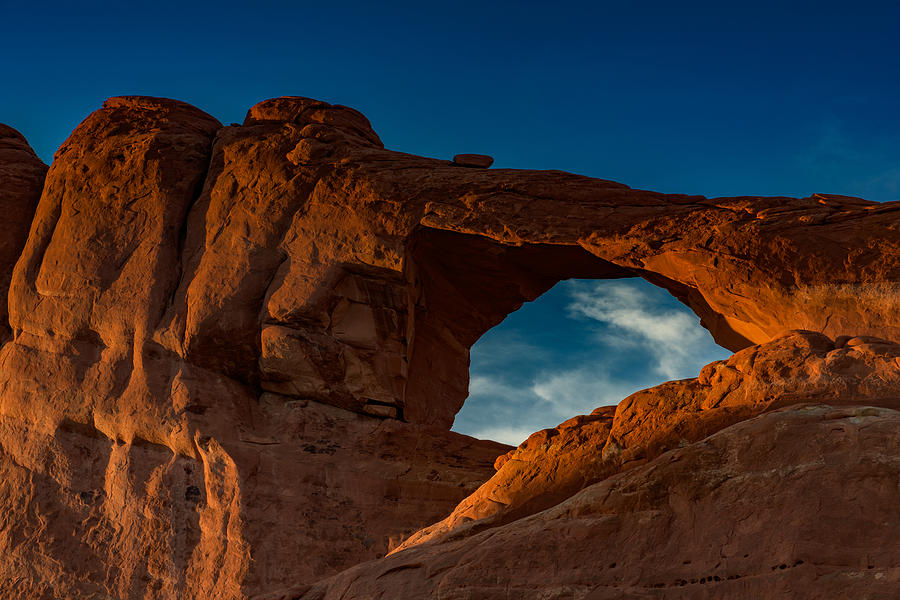 Arches National Park Photograph - Skyline Arch At Sunset by Rick Berk