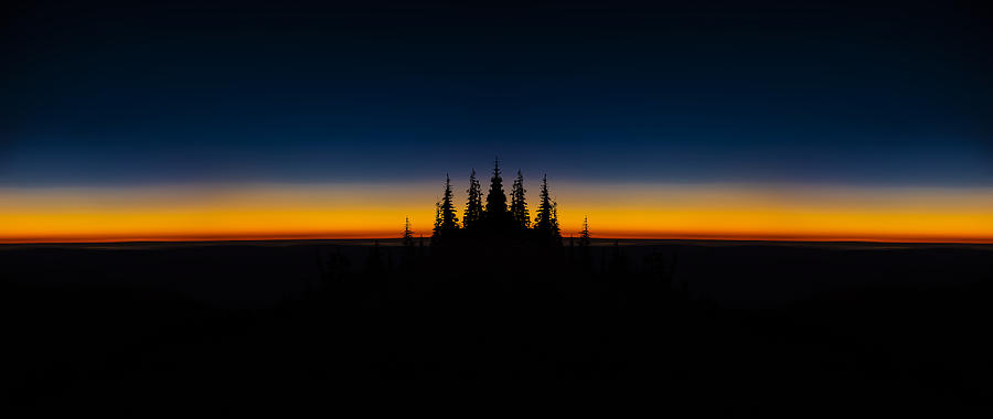 Skyline Divide Sunset Reflection Digital Art by Pelo Blanco Photo