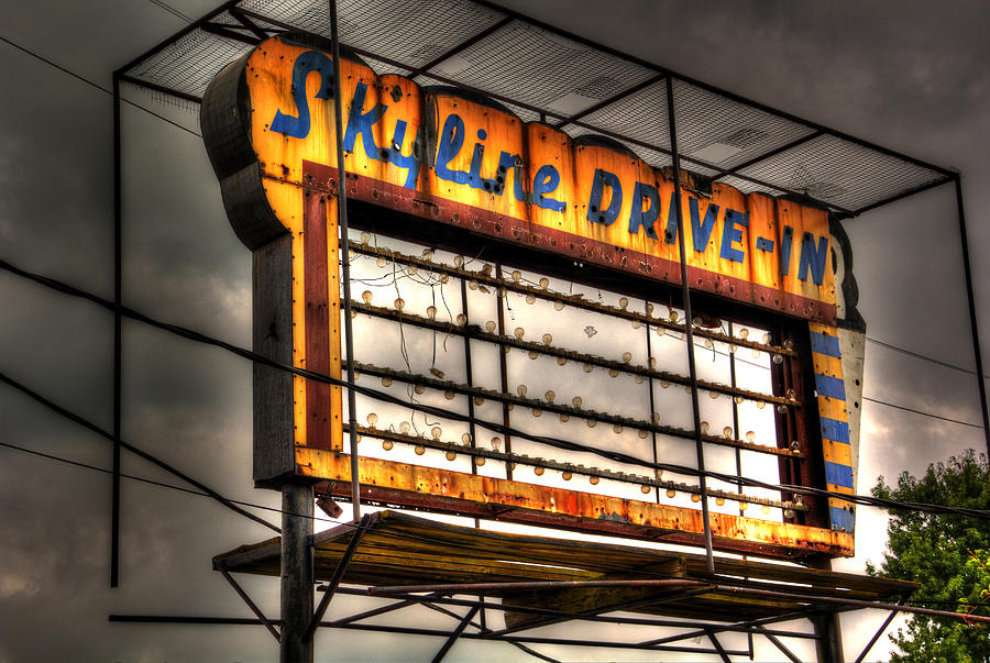 Movie Photograph - Skyline Drive-In by Robert Storost