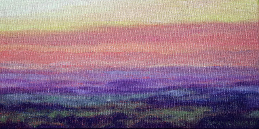 Skyline Drive Sunset Painting by Bonnie Mason