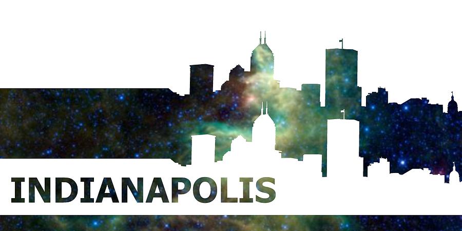 Indianapolis Digital Art - Skyline Indianapolis by Alberto  RuiZ