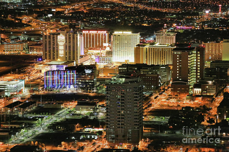Las Vegas Photograph - Skyline Las Vegas Night by Chuck Kuhn