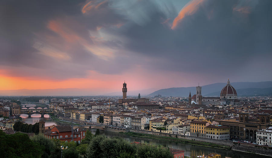 Skyline of Florence city in Italy Europe Photograph by Michalakis Ppalis