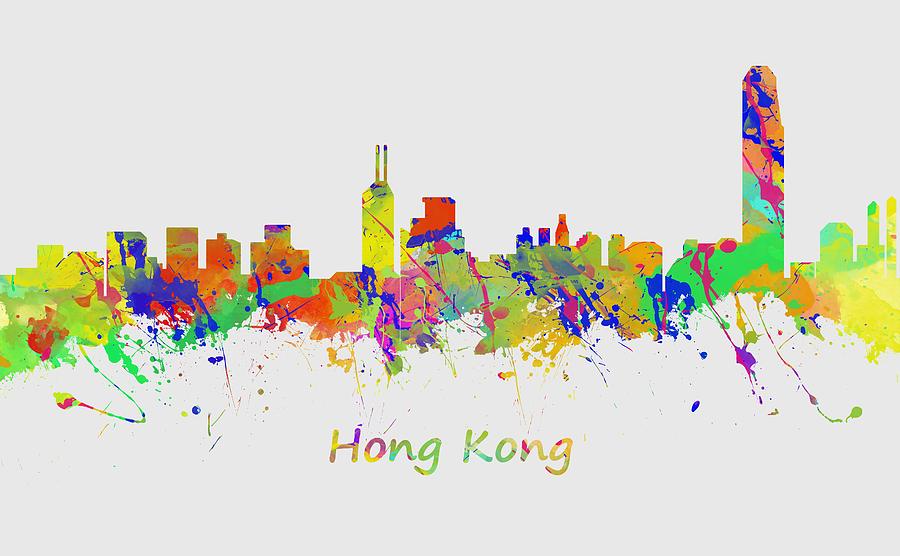 Skyline of Hong Kong Painting by Chris Smith