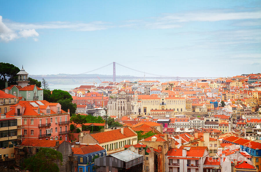 skyline of  Lisbon, Portugal Photograph by Anastasy Yarmolovich