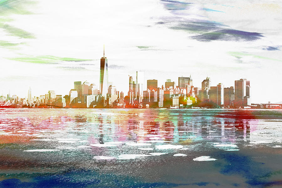 Skyline of New York City, United States Digital Art by Anthony Murphy