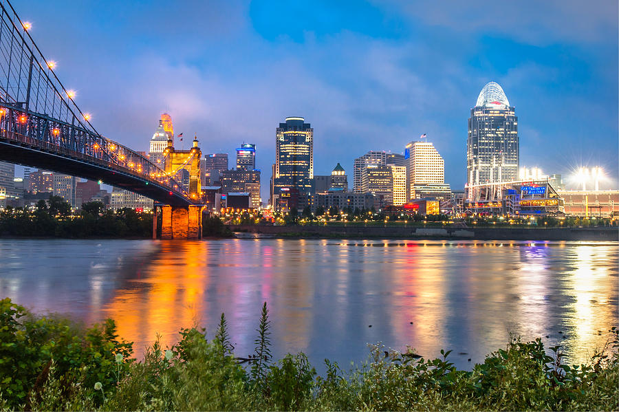 Skyline View of Cincinnati Ohio Photograph by Gregory Ballos