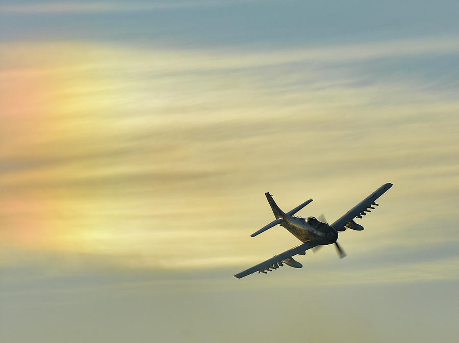 Skyraider Sunset Photograph by David Hart