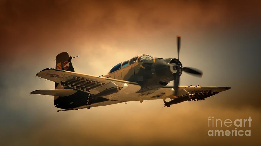 Skyraider Sunset Photograph by Gus McCrea