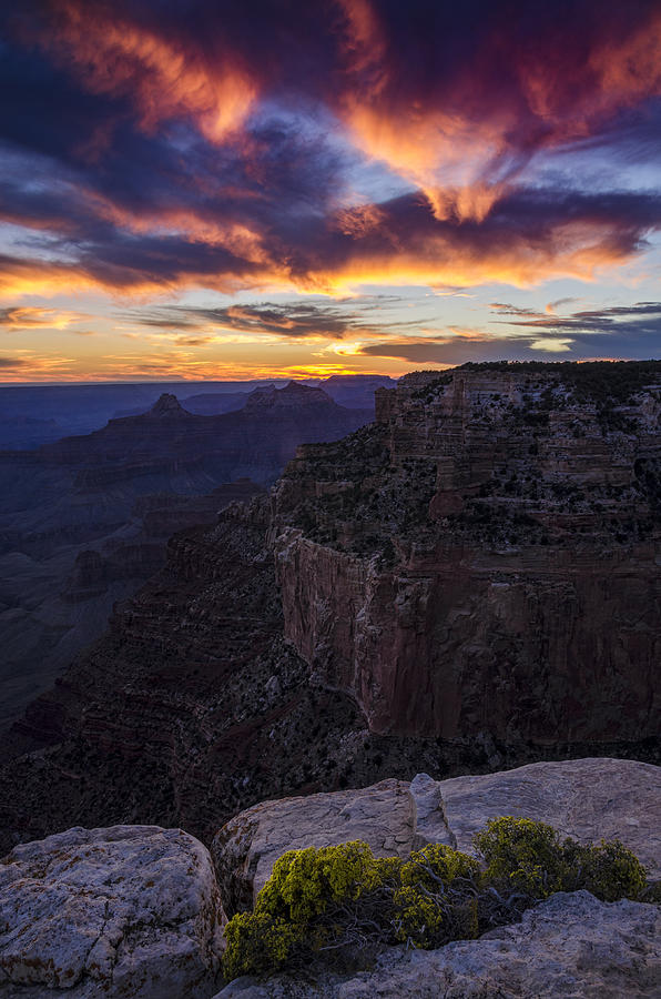 Grand Canyon National Park Photograph - Skys A Fire on the Rim  by Saija Lehtonen