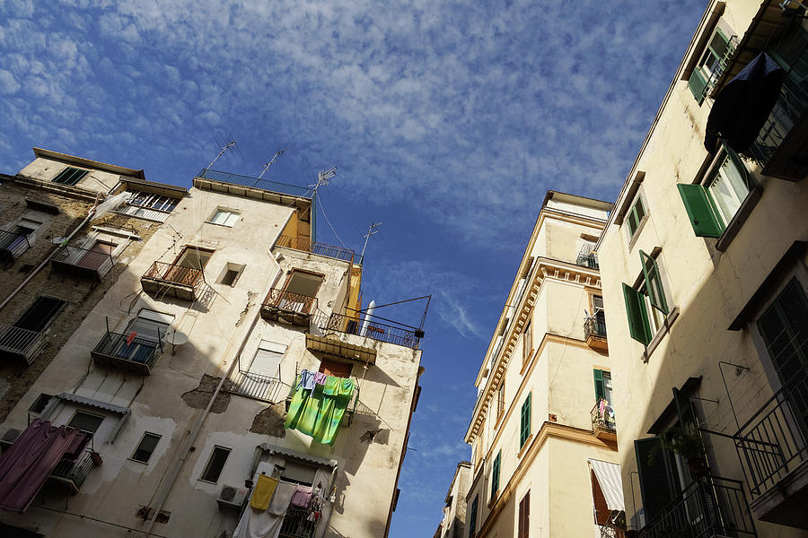 Skyward in Naples Italy - Spanish Quarters Take One Photograph by Georgia Mizuleva