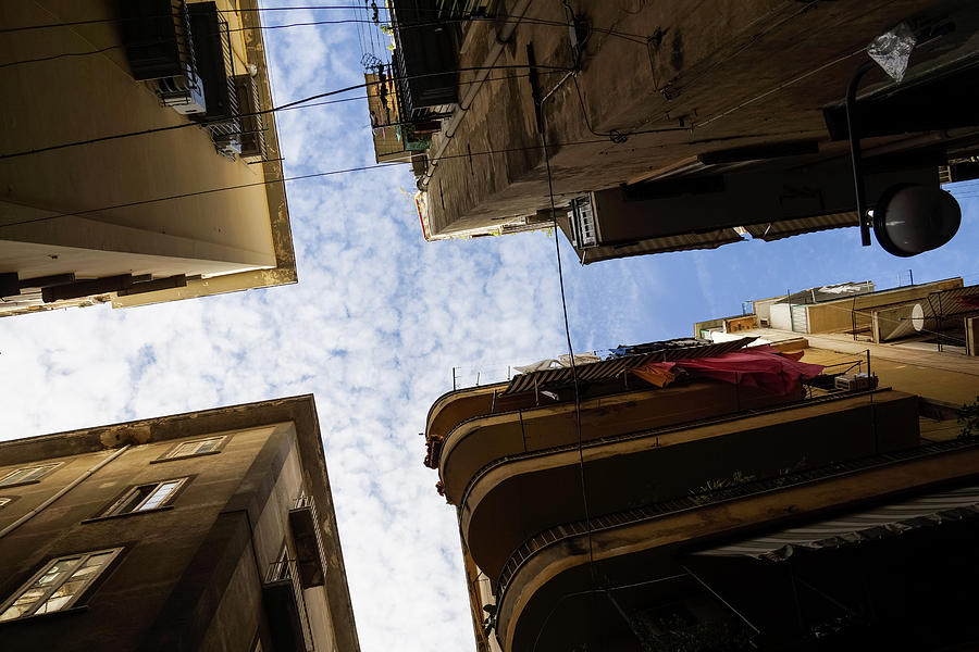 Skyward in Naples Italy - Spanish Quarters Take Two Photograph by Georgia Mizuleva