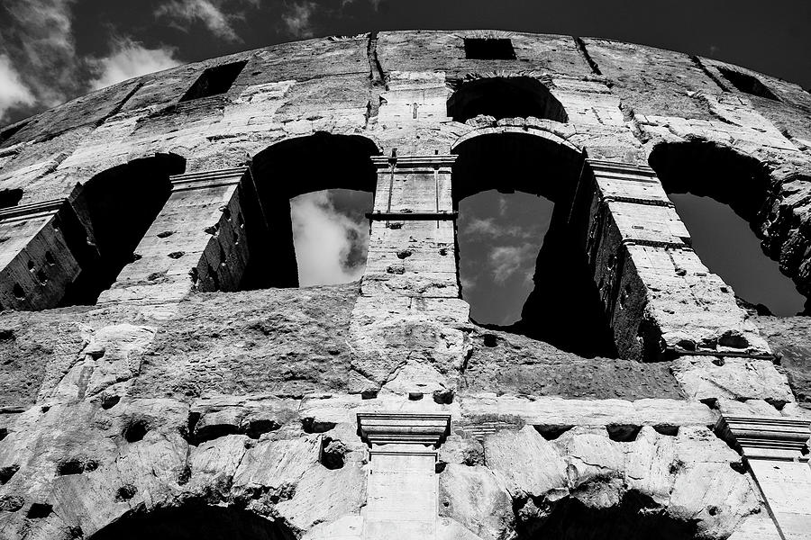 Skyward View of the Colosseum Photograph by Christopher Maxum