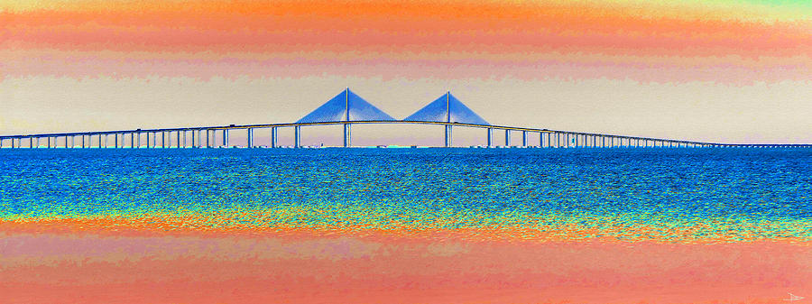 Skyway Morning Painting by David Lee Thompson
