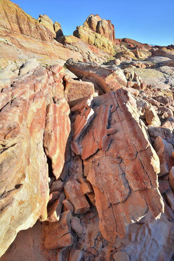 Slabs of Sandstone Color in Valley of Fire Photograph by Ray Mathis