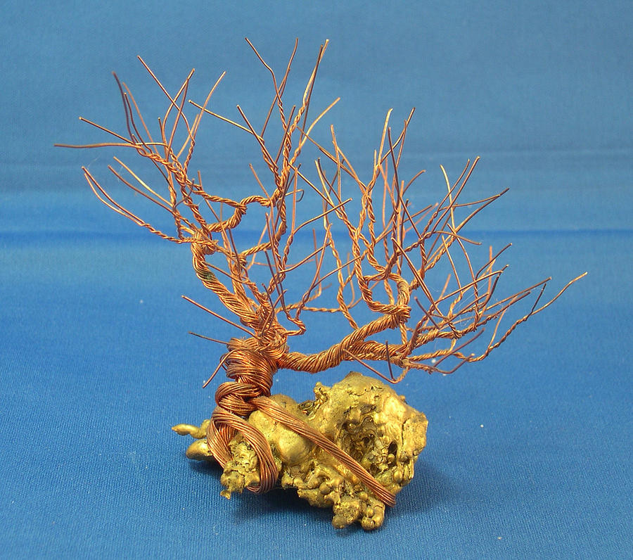 Copper Tree Sculpture - Slag by Carter Stratton