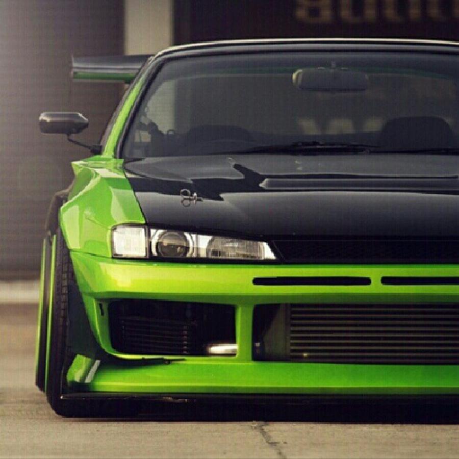 Slammed Silvia Looking Good In Lime Photograph by Neal Fisher