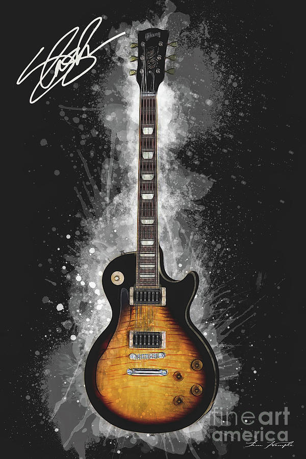 Slash Guitar Digital Art by Tim Wemple