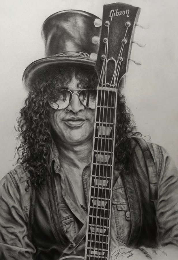 Slash - Guns n Roses Painting by Sergej Bag | Fine Art America