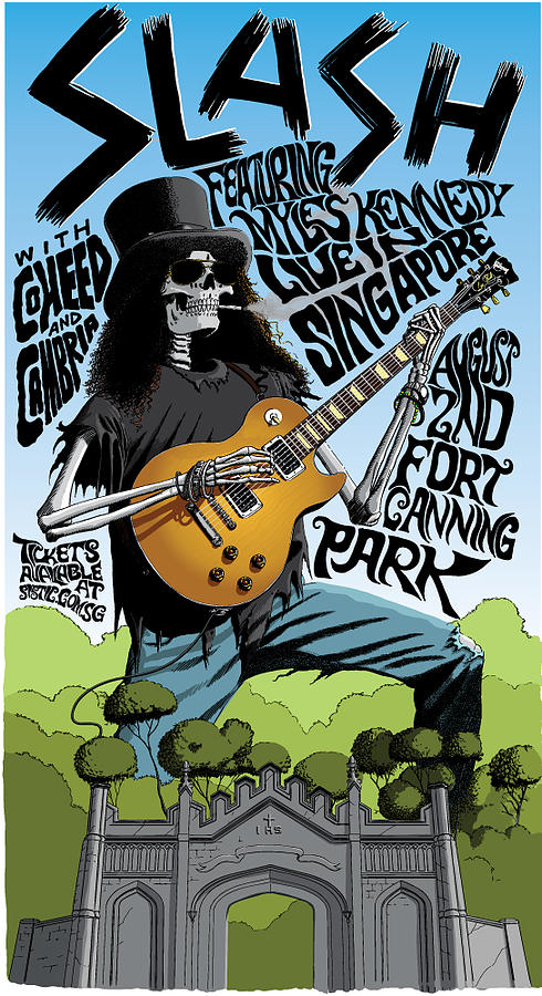 Slash Tour Poster, South American leg of the Apocalyptic Love 2012 Tour