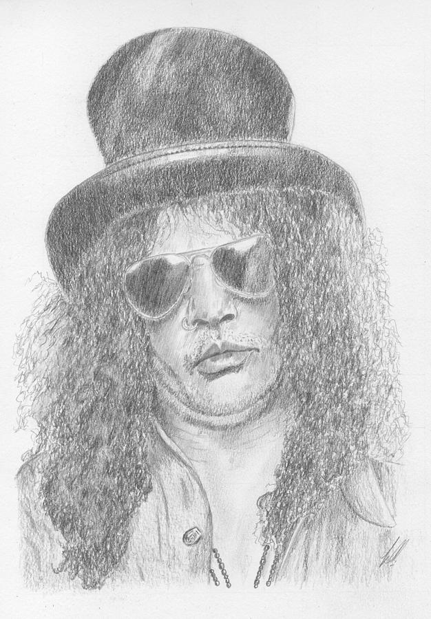 Slash Drawing by Keith Miller