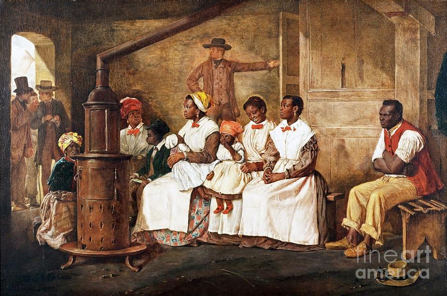 Slaves Waiting for Sale Painting by MotionAge Designs