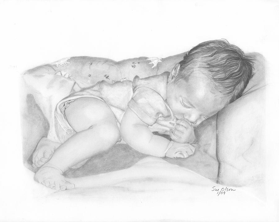 black and white sleeping baby pictures