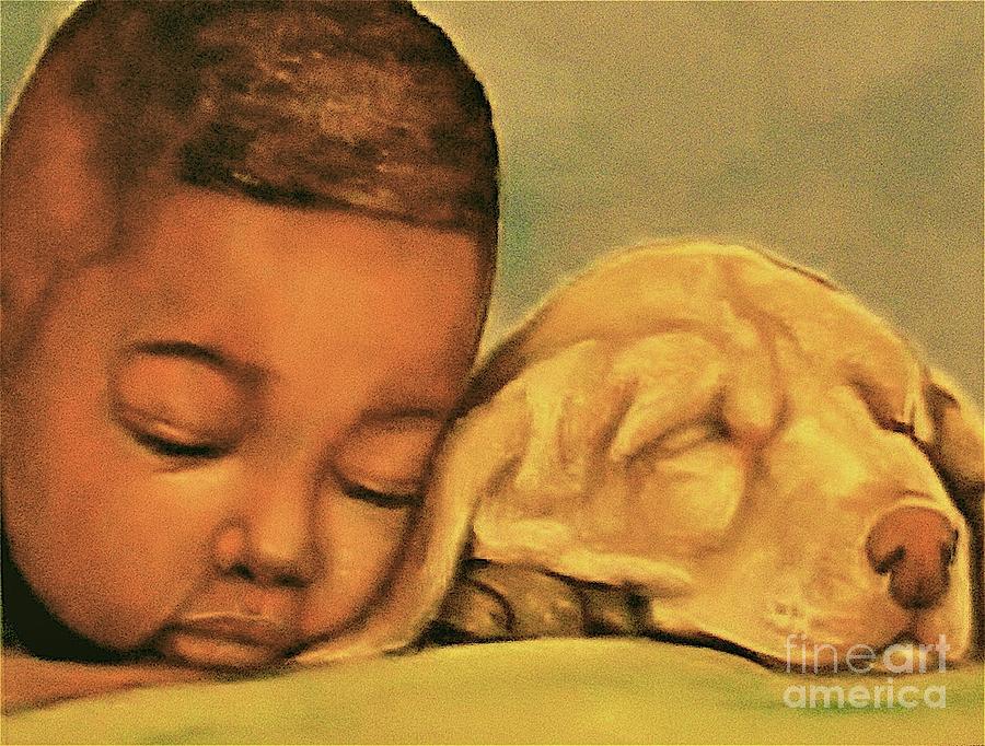 Dog Pastel - Sleeping Beauties by Curtis James