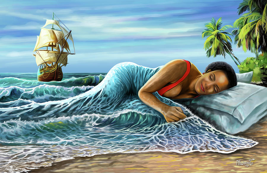 Sleeping Beauty Painting by Anthony Mwangi