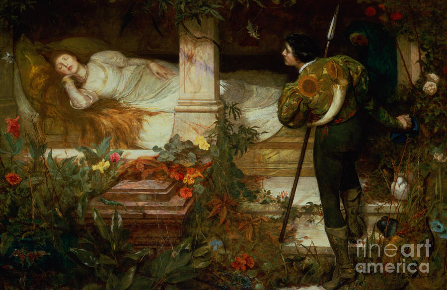 Sleeping Beauty Painting by Edward Frederick Brewtnall