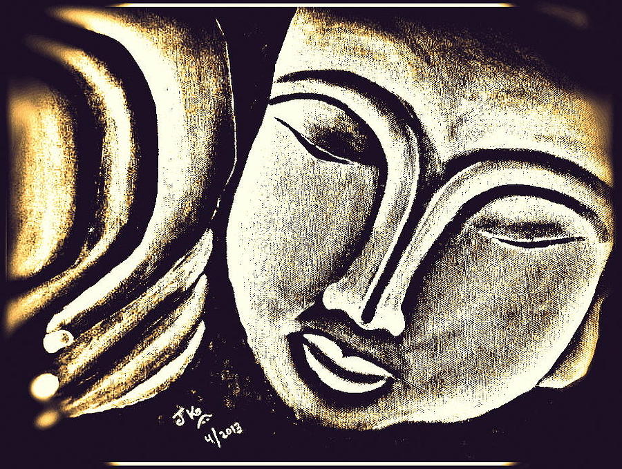 Sleeping Buddha 5 Painting by Jagjeet Kaur - Fine Art America