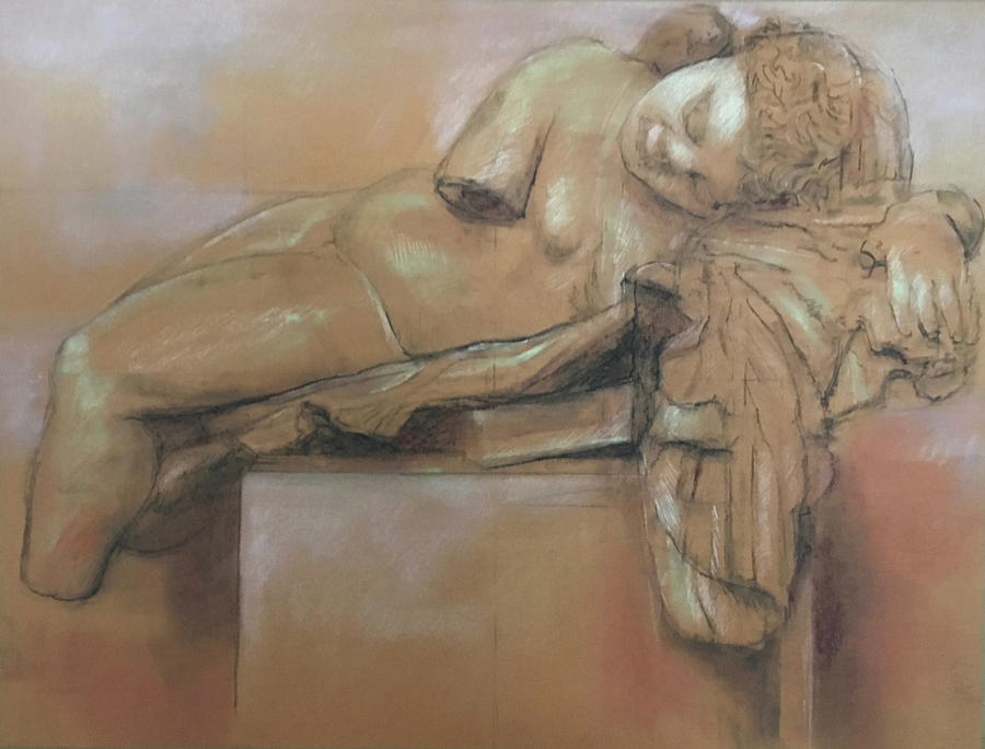 Sleeping Eros Drawing by Paez ANTONIO