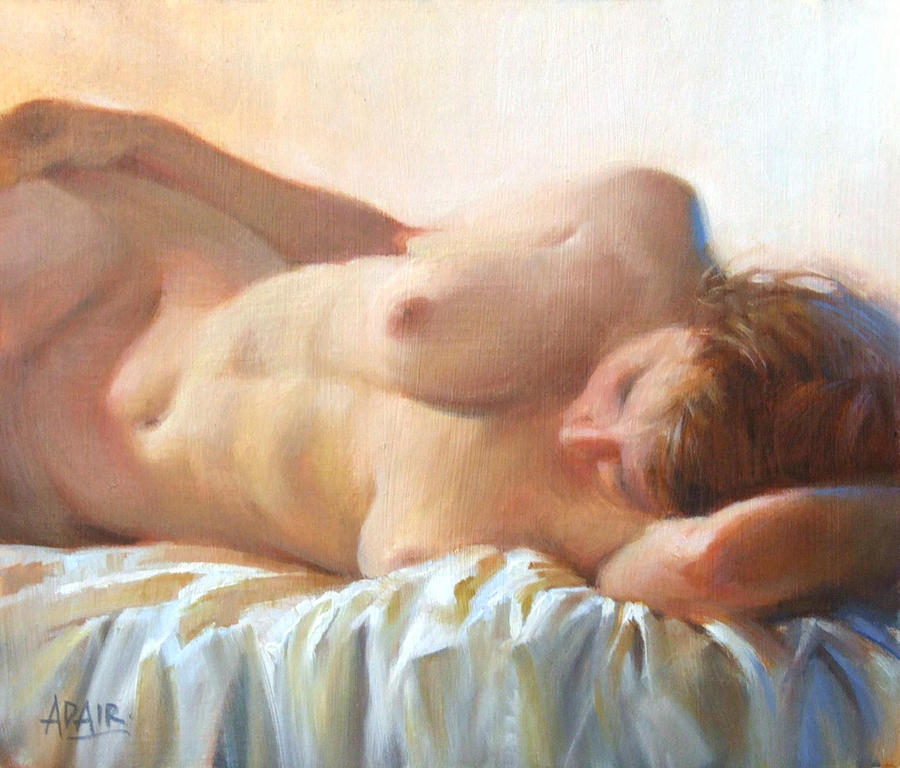 Nude Painting - Sleeping Figure by Pauline Adair