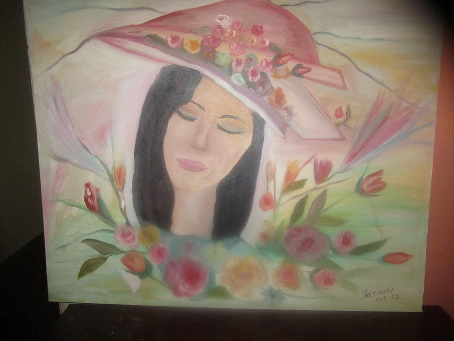 Sleeping Flower Painting by Zeenath Diyanidh