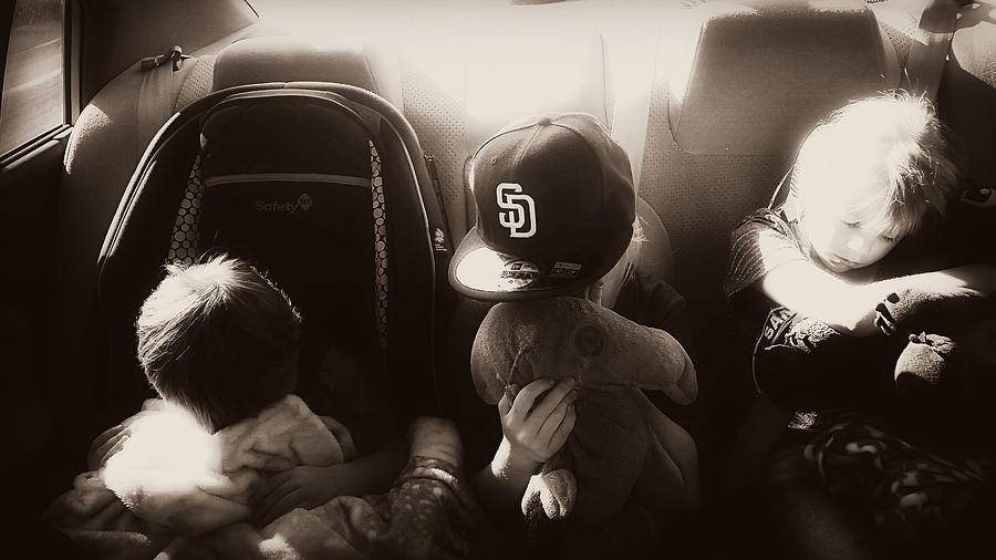 San Diego Photograph - Sleeping Kids by Amanda Eberly