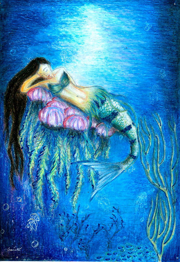 Sleeping Mermaid Painting by Sarmistha Talukdar - Fine Art America