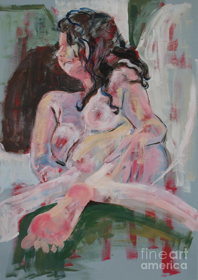 Sleeping nude Painting by Joanne Claxton