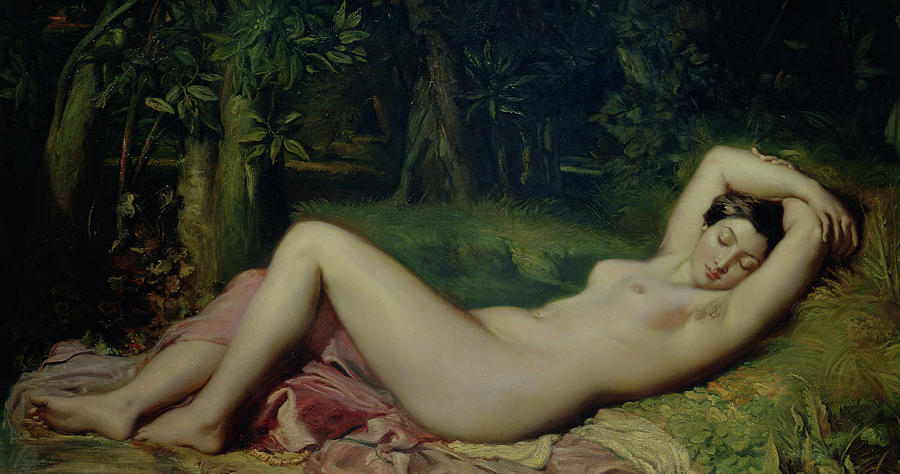 Sleeping Nymph Painting by Theodore Chasseriau