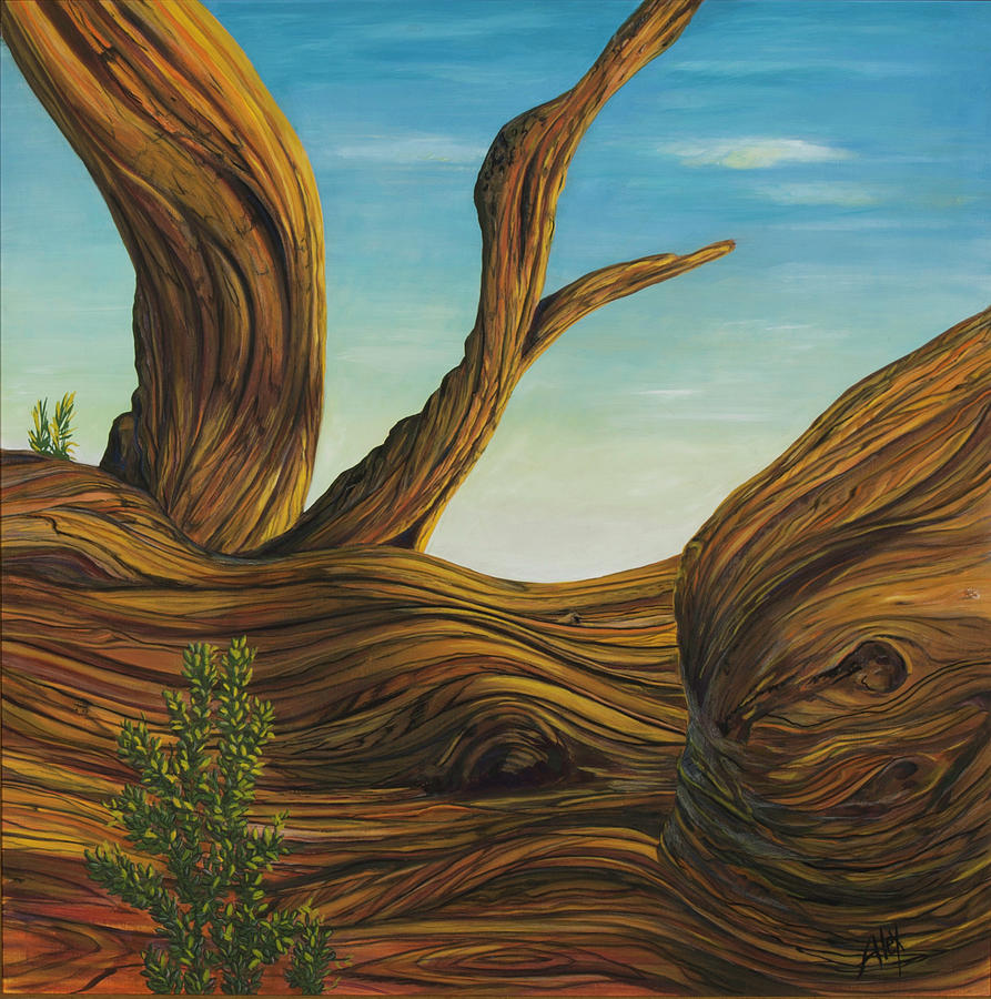 Tree Painting - Sleeping Pine by Alexandra Kube
