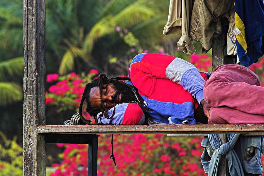 Sleeping Rasta-St Lucia Photograph by Chester Williams