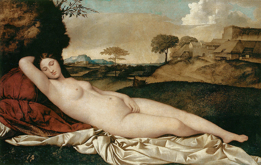 Greek Painting - Sleeping Venus by Giorgione 