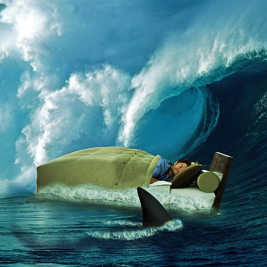 Sleeping with Sharks Digital Art by Marian Voicu