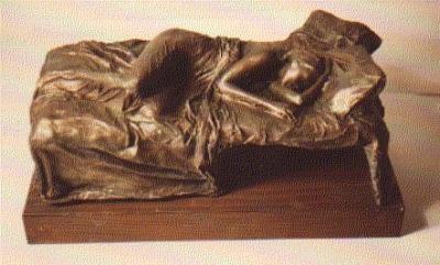 Figurative Sculpture - Sleeping Woman by Harry Weisburd Figurative Sculpture - Sleeping Woman by Harry Weisburd