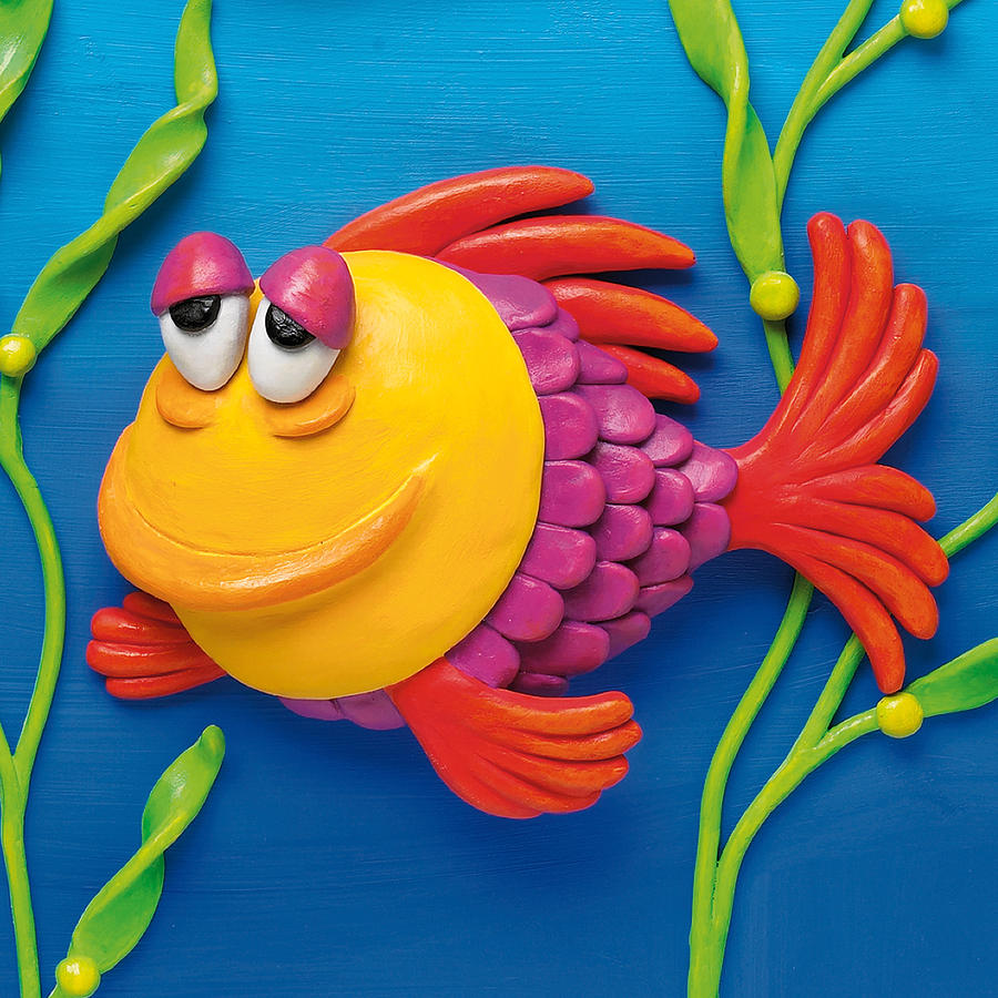 Fish Mixed Media - Sleepy Grouper by Amy Vangsgard