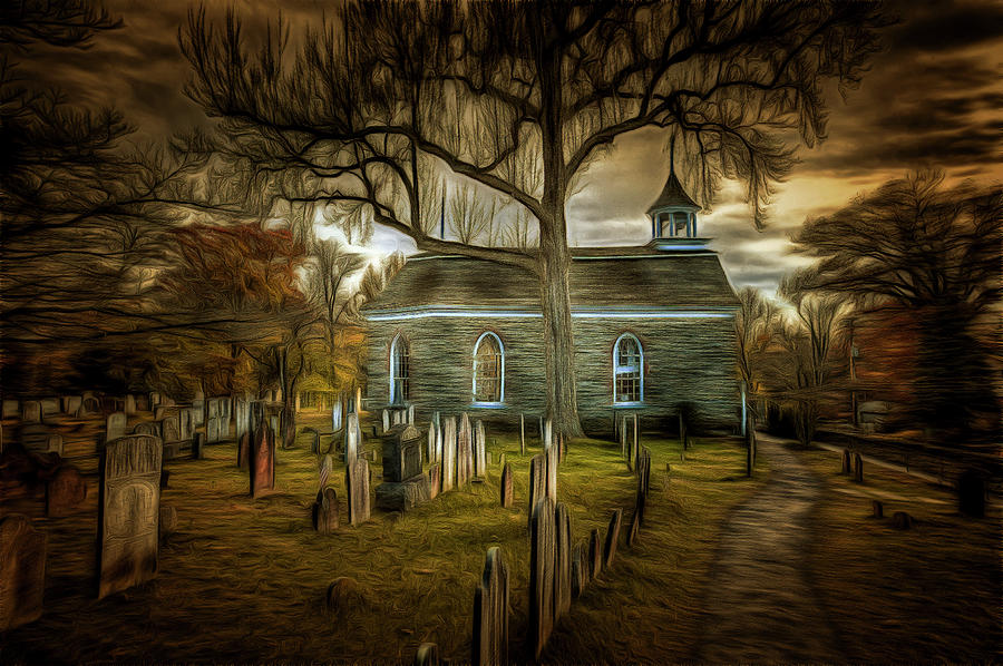 Sleepy Hollow Church Art Photograph by David Pyatt