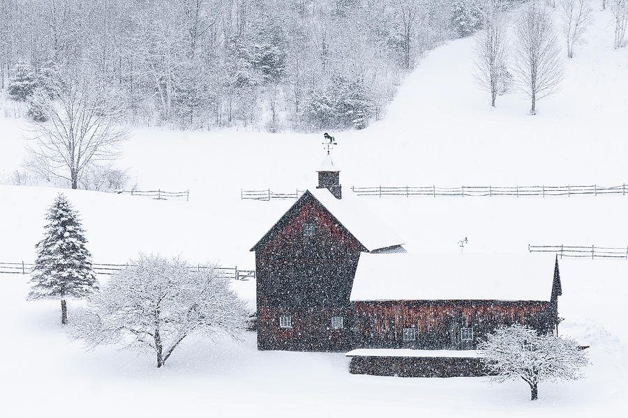 Sleepy Hollow Farm Snowstorm Photograph by Alan L Graham