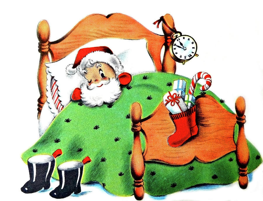 Santa Claus Mixed Media - Sleepy Santa by Long Shot